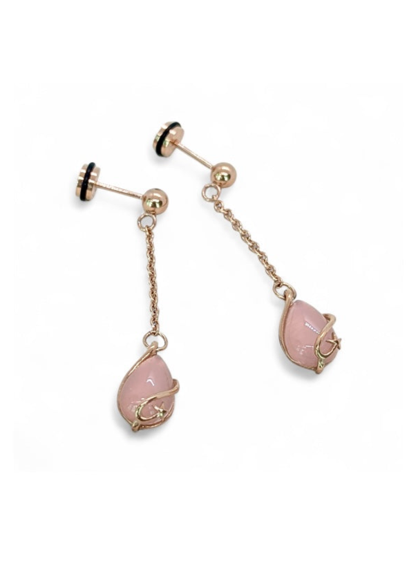 CELESTIAL ROSE EARRING DANGLES