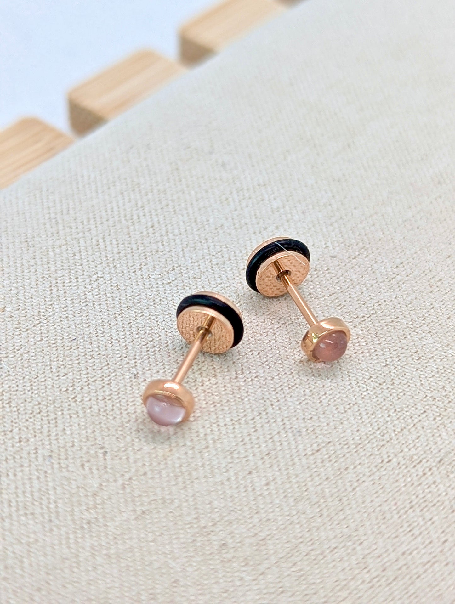 MOONLIT BLUSH EAR STUDS