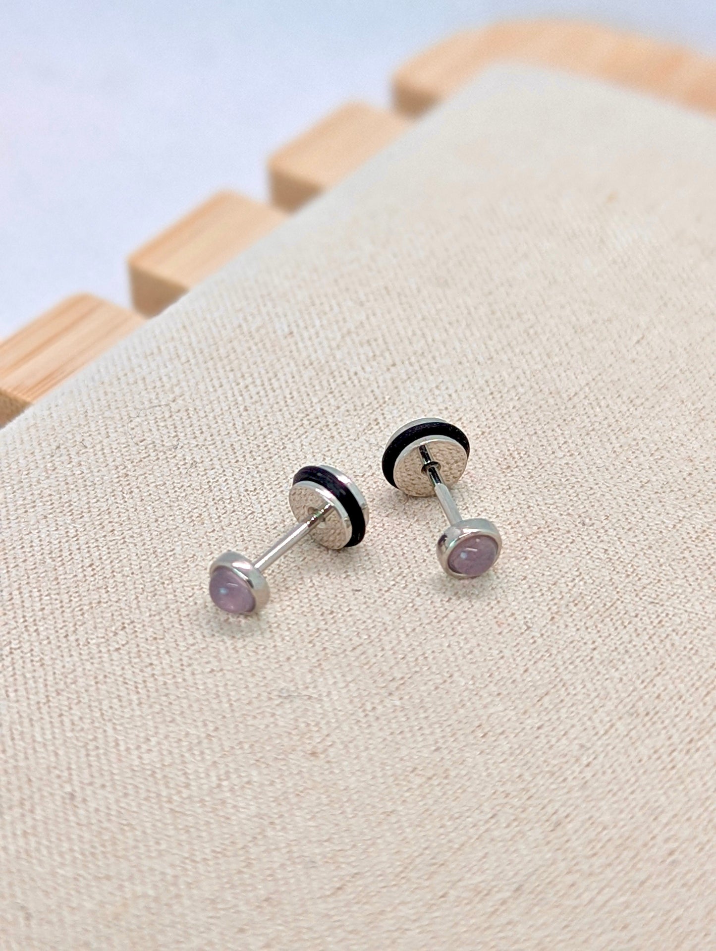 MOONLIT BLUSH EAR STUDS