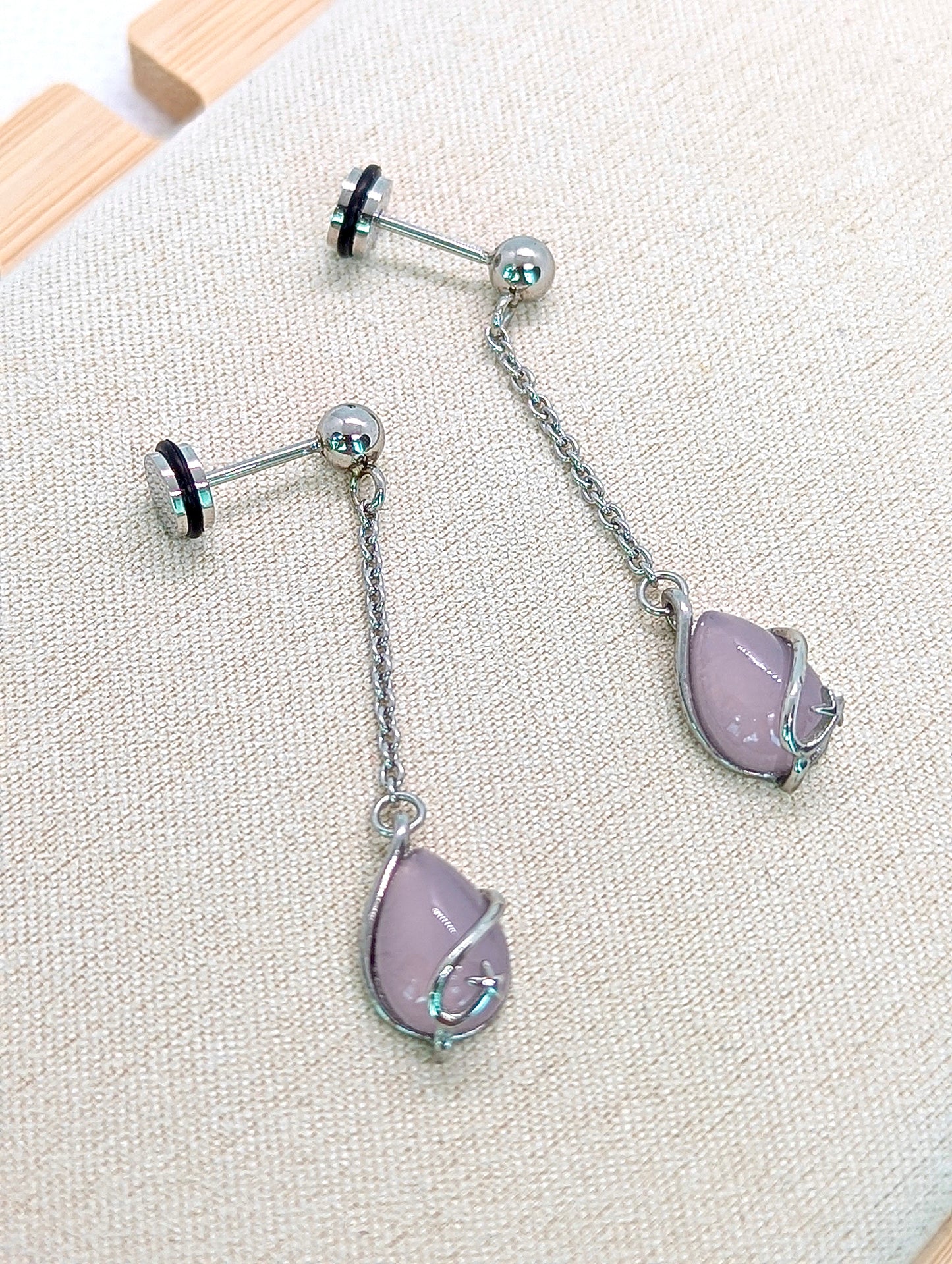 CELESTIAL ROSE EARRING DANGLES